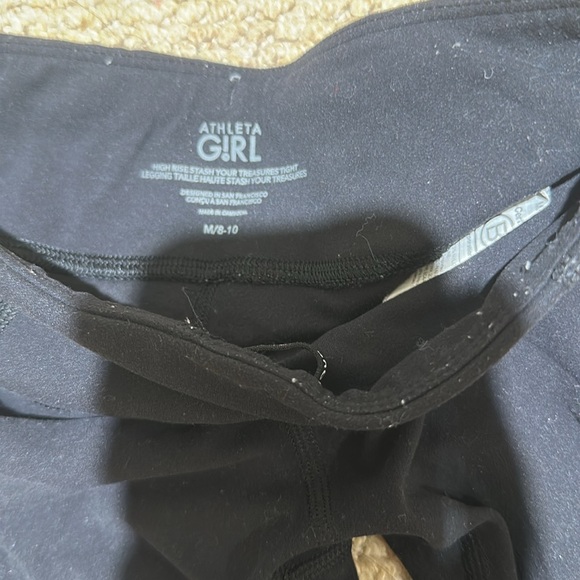 Athleta girl black leggings size 8-10 - Picture 2 of 2